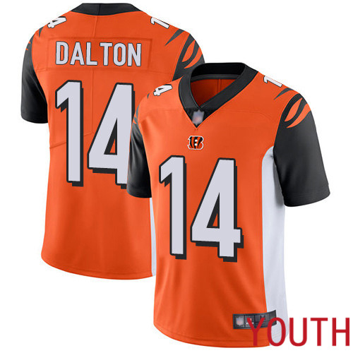 Cincinnati Bengals Limited Orange Youth Andy Dalton Alternate Jersey NFL Footballl #14 Vapor Untouchable->youth nfl jersey->Youth Jersey